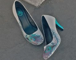 A7828L Peacock Feather Anti-pop Heel