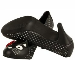 A8173L Womens Polka Dot Kitty Heel