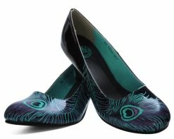 Top 10 💯 A8480L Black & Purple Peacock Feather Anti-Pop Heel 👩 Womens 🛒 6 A8480L Black & Purple Peacock Feather Anti-Pop Heel Womens