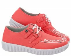 A8488 Coral Twill T.U.K. VIVA Creepers - *FINAL SALE/NON-RETURNABLE Womens