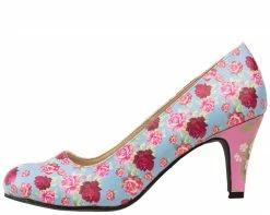 A9010L Womens Floral Mix Heel - *FINAL SALE/NON-RETURNABLE