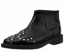A9162 Black Studded Jam Boot Womens