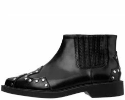 A9162 Black Studded Jam Boot Womens