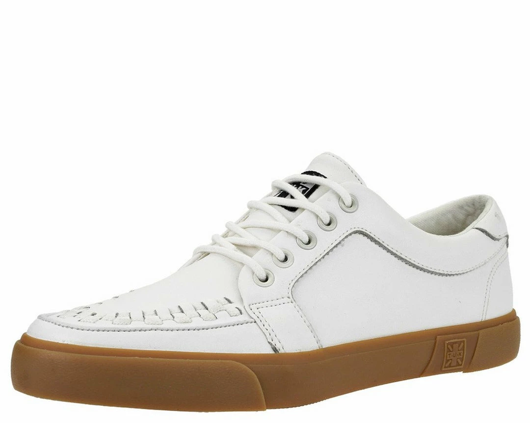 New ๐ A9185 White Leather No-Ring VLK ๐ Sneaker ๐ฉ Womens ๐ 1 A9185 White Leather No-Ring VLK Sneaker Womens
