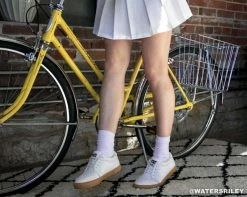 New ๐ A9185 White Leather No-Ring VLK ๐ Sneaker ๐ฉ Womens ๐ 14 A9185 White Leather No-Ring VLK Sneaker Womens