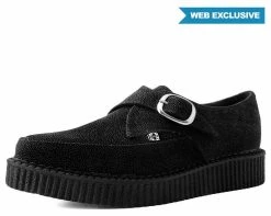 A9270 Black Stingray Pointed Buckle Creeper