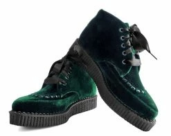 A9271 Emerald Velvet Pointed Boot Womens