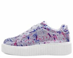 A9315 Womens Silver Multi Paint Splash Casbah Creeper - *FINAL SALE/NON-RETURNABLE