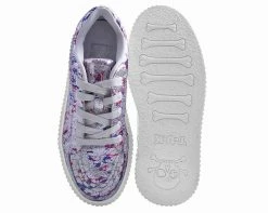 A9315 Womens Silver Multi Paint Splash Casbah Creeper - *FINAL SALE/NON-RETURNABLE