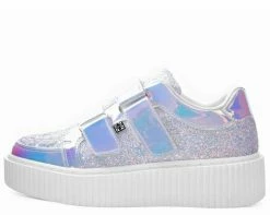 A9368 Womens Iridescent Double Velcro Casbah Creeper