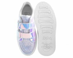 A9368 Womens Iridescent Double Velcro Casbah Creeper