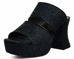 A9443L Womens Grey Leopard Strappy Marley Heel *ALL ITEMS FINAL SALE/NON-RETURNABLE*