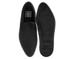 A9487 Black Basic Twill Pointed EZC Slip-On