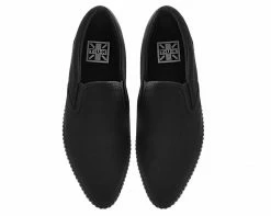 A9487 Black Basic Twill Pointed EZC Slip-On