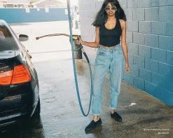 A9487 Black Basic Twill Pointed EZC Slip-On