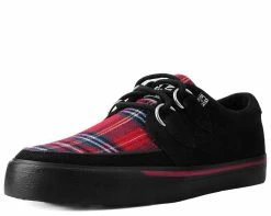 A9543 Black Faux Suede & Plaid VLK Sneaker