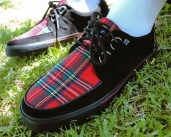 A9543 Black Faux Suede & Plaid VLK Sneaker