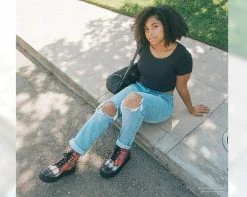 A9596 Mixed Plaid Casbah Boot Womens