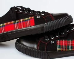A9694 Black & Plaid Patch VLK Sneaker