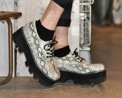 A9721 Glow Snakeskin Dino Lug Sole Womens