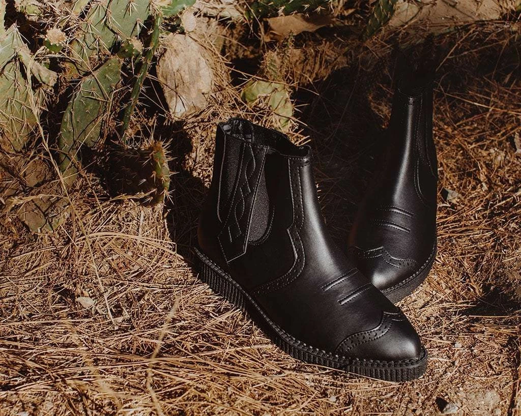 Cheapest 🌟 A9793 Black TUKskin™ Western Pullon Pointed Creeper Boot 👩 Womens ✔️ 2 A9793 Black TUKskin™ Western Pullon Pointed Creeper Boot Womens