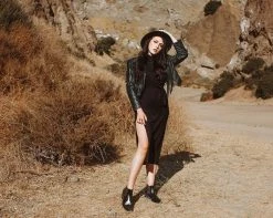 A9794L Womens Black Western Flame Pullon Boot