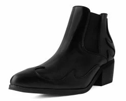 A9794L Womens Black Western Flame Pullon Boot