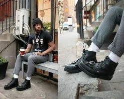 A9846 Black Western Bolo Pointed Creeper Boot