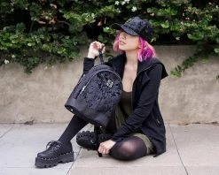 HT01 T.U.K. Black Crushed Velvet Hat