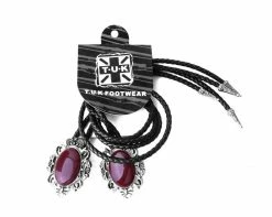 BL04 Womens Burgundy Victorian Bolo Shoe Tie