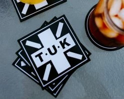 HA01 T.U.K. Square Logo Coaster 4-Pack