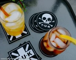 HA02 Skull Logo Coaster 4-Pack Vegan
