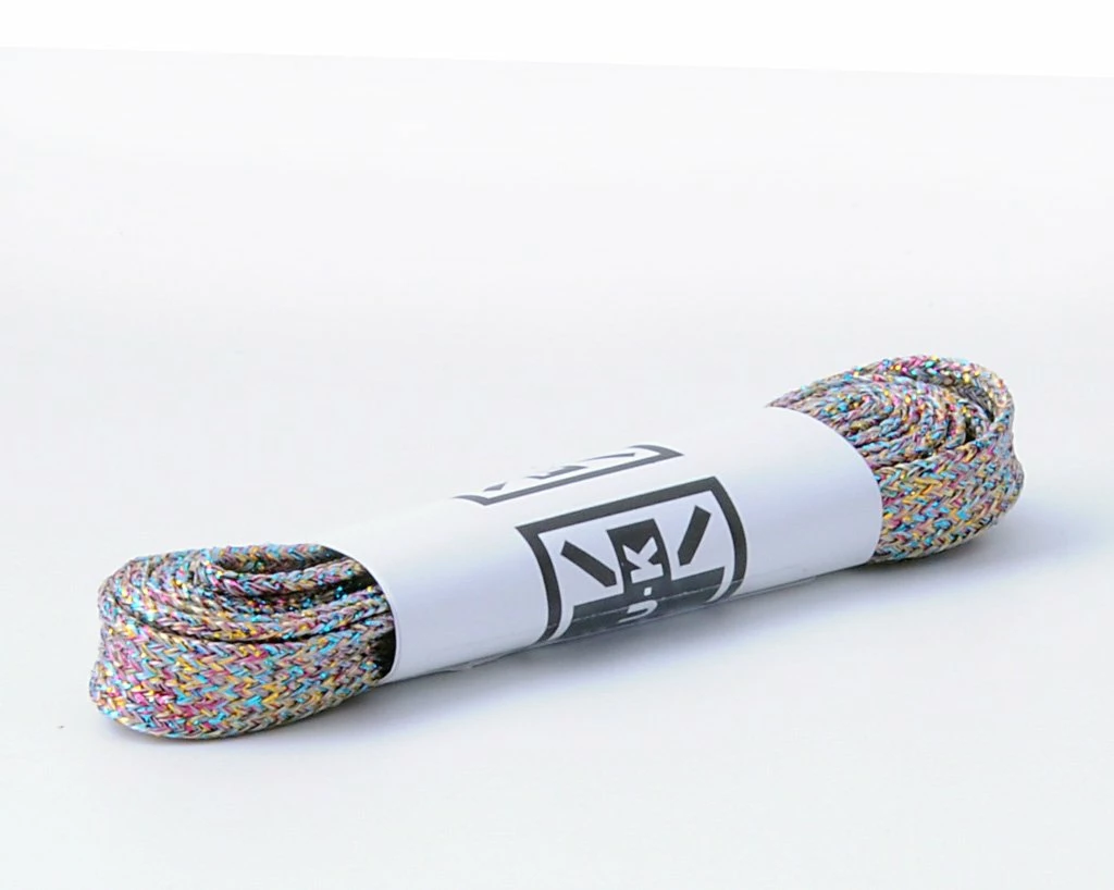 Deals 👏 LC026-75-MRW Accessories 75 CM Metallic Rainbow Flat Laces 🌟 1 LC026-75-MRW Accessories 75 CM Metallic Rainbow Flat Laces