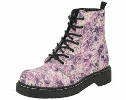 Footwear Shop 35 T2217 Rose Toile Combat Boots
