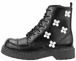 T2218 CLEARANCE Leather Flowers Boots