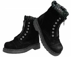 T2244 Waxy Suede Zip Boots