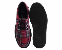 T2264 Womens Red Tartan Anarchic Creeper