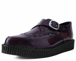 Footwear Shop 13 T2276 Burgundy Rub Off Pointed Buckle Anarchic Creeper Womens