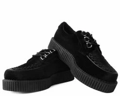 T2280 Womens Black Velvet Anarchic Creeper