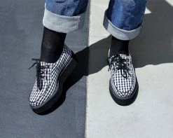 T2290 Black & White Gingham Anarchic 3-Ring Creeper