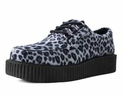 T2291 Grey Leopard Anarchic 3-Ring Creeper Womens