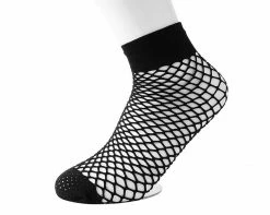 TSK1016 Vegan Black Fishnet Crew Sock