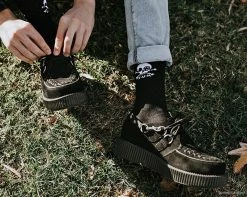 TSK1035 Black T.U.K. Skull Logo Men’s Sock Vegan