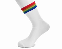 TSK1041 White Sheer Rainbow Sock