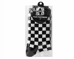 TSK1045 Mens Black & White Checker T.U.K. Women’s Sock
