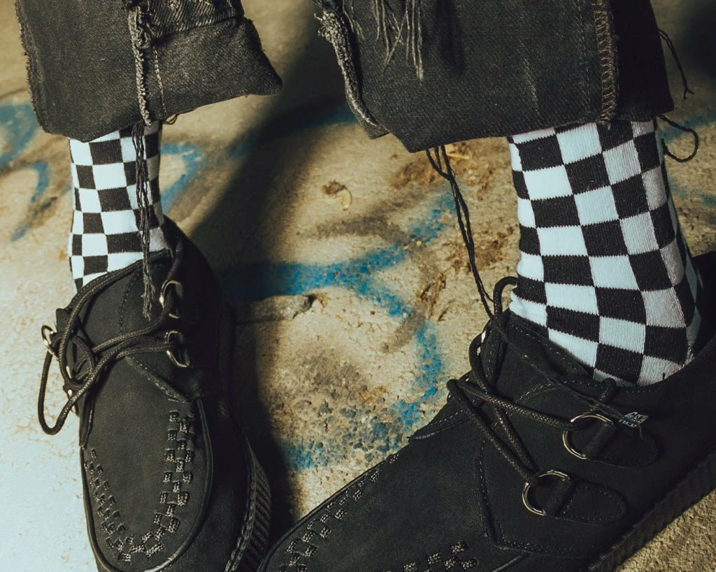 Cheapest 😀 TSK1046 Black & White Checker T.U.K. Men’s Sock Mens ❤️ 2 TSK1046 Black & White Checker T.U.K. Men’s Sock Mens