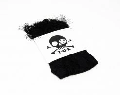 TSK1064 Black Lace Ribbon Tie Ankle Sock Vegan