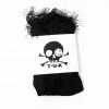 TSK1064 Black Lace Ribbon Tie Ankle Sock Vegan