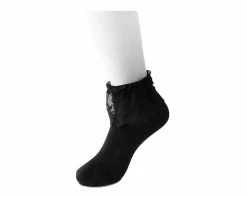TSK1066 Women's Black Lolita Sock Vegan
