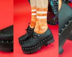 TSK1116 Vegan Tie-Dye Orange Tube Sock